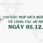 Cuộc họp giữa BQT và BQL ngày 05.12 : Về công tác an ninh