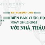 Biên bản cuộc họp ngày 28/12/2022 với nhà thầu LETO